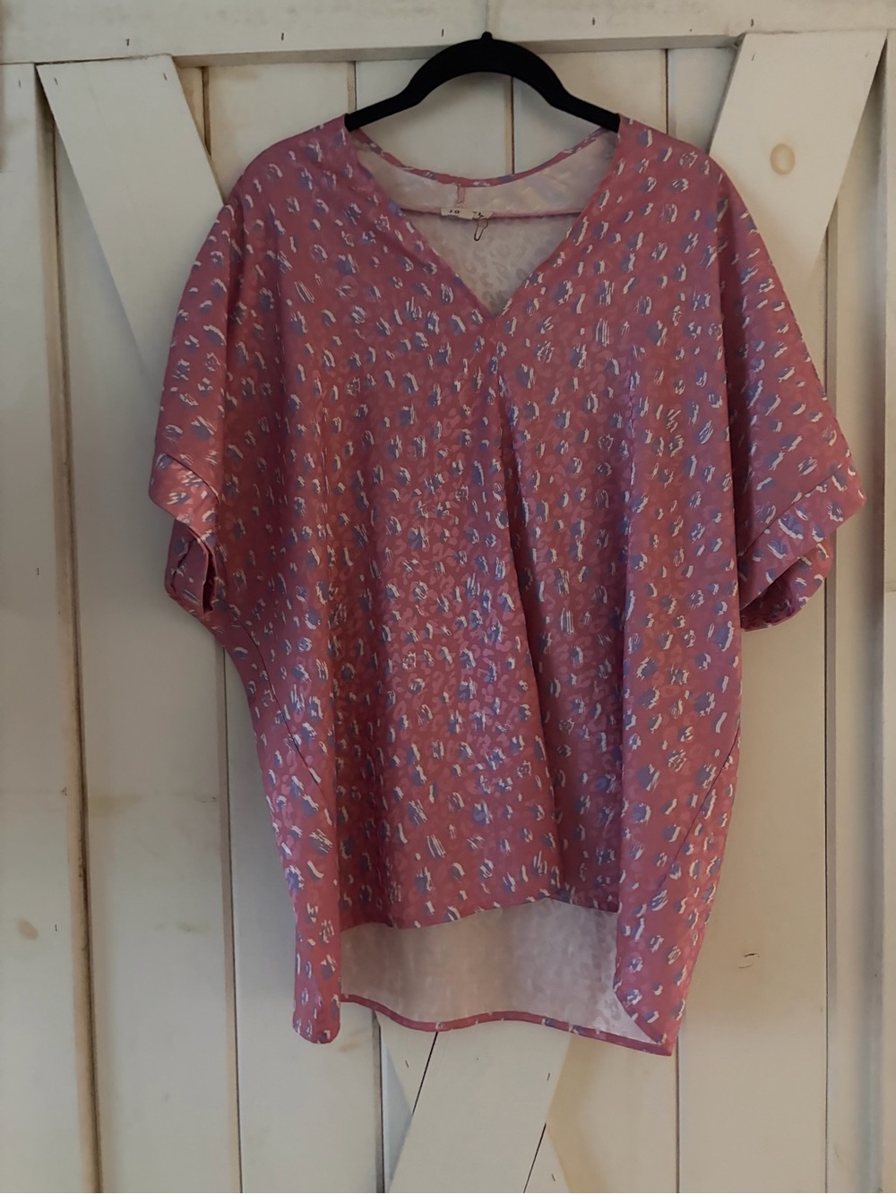Silk leopard and cheetah print shirt